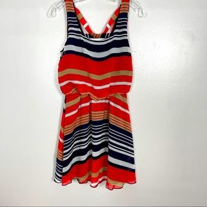 City Triangles Vertical Striped Tank Top Dress Size Small